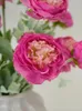 Fiori decorativi simulazione fiore singolo ramo di fascia alta affolla 3 peonies per la testa di decorazione del tavolo da matrimonio