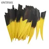 36 pcs droite / gauche 4 pouces flèches coupées fletches gradient de couleur naturelle de dinde de dinde accessoires de bricolage