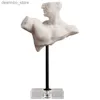 Kunst en ambachten hars handwerk buste beeldhouwkunst Romeinse fiure sculptuur abstract menselijk lichaam imitatie ypsum decoratieve fiurines home decor l49