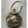 Figurines décoratives Chine Copper blanc Archaïze Phoenix Teapot Crafts Statue