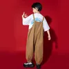 Teen Show Outfits Hip Hop Clothing Tshirt Tops Streetwear Jumpsuit Pants For Girl Boy Jazz Dance Costumes Rompers Rave Clothes