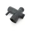 Black G7/8 "G1/2" 20 mm 22 mm Diverador masculino T Válvula T Válvula de llenado de 3 vías Agua Conector de ducha de baño