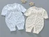 New Summer Baby Girls Rompers Designer Kids Fashion Luxury Oneck Short Sleeve Jumpsuits Infant Girls Cotton Romper Boy Clothing2423983