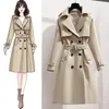 Vestes féminines 2024 Femmes Double Butted Slim Ol Trench Coat avec ceinture Elegant Windbreaker Streetwear d'hiver d'automne