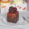 Dekorativa blommor 1st Simulation of Chocolate Cake Model Gourmet Dessert Artificial Set Pography Props RreBrigerator.