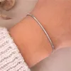 Bangle Rinhoo из нержавеющей стали 1 мм 1,5 мм браслет с тонкой цепью для мужчин Женщины мода голая цепная цепочка вечеринка подарка на день рождения подарки 240411