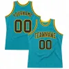 Gold-Ort-Orange Authentic Authentic Throwback Basketball Jersey 3D Top imprimé Top Men Personlized Team Unisexe Top