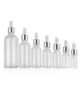 Clear Glass Dropper Bottles Essential Oil Perfume Bottles Liquid Reagent Pipette Bottle with Silver Cap 5100ml OWF23956235446