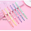 6PC/zestaw podwójnie rozświetlacz Kawaii Kawaii Kolor Marker School School Student Marker Podręcznik Podręcznik