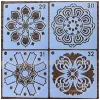 Stencils 36pcs/set 90*90mm mandala geschilderde sjabloon Diy Craft Layering Stencills Spray Print Stone Inkjet Painting Creative Decoration