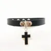 Chokers gotiska svart spikade punk choker krage spikar nitar med päckad chocker halsband för kvinnor män bondage cosplay goth je dhgarden dh2oy