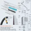 Kit de reparación de la junta tórica del quemador más ligero con 10 tipos de sellos de goma y dispositivos de desmantelamiento para St Dupont Ligne Gatsby Br Dunhill Light