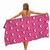 Sweethearts Lovers Microfiber Beach Towel 휴대용 빠른 빠른 건조한 모래 야외 여행 수영 얇은 요가 매트 여자 친구 선물 여성