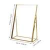 Frames Po Frame Gold Decor Glass Simple Double Layer Specimen Case Brass Picture Desktop Display Holder