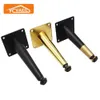 4PCS Regulowane nogi szafki na meble stopy metalowy stożka 10-40 cm szafka telewizyjna Sofa Sofa Sofa Krzesło Stopa Czarne złoto