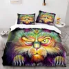 Buntes Katzen Bettwäsche Cover süßes Katzen Muster kreatives Farbdesign für Kinder Jungen Mädchen Schlafzimmer Dekorative Tiere Königin King King