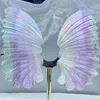 Figurki dekoracyjne Naturalne aury fluorytowe skrzydła motyla kryształowe rzemiosło uzdrawianie energia szczęściarz kamienna dekoracja domowa prezent urodzinowy