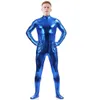 Speerise adulte brillant métallique spandex zentai costume arrière zipper serre unisexe bodys costume d'Halloween pour hommes