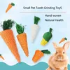 Corbe à paille naturelle Carrot Hamster molaire jouet jouet petit animal de compagnie pour hamster lapin broyant grroducts ronger les fournitures de jouets