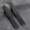 Banda de reloj de cuero de cocodrilo ultra delgado a mano 18 19 20 21 22 mm Brown negro suave de liberación rápida Gurel de giro para hombres