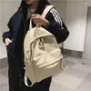 Mochila de couro da moda para mulheres para mulheres coreanas harajuku estilo simples versátil mochila mochila casual bolsa escolar 2024