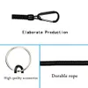 Anti-Lost Rope Elastic Safety Rep med Keyring Carabiner Anti-stöld TPU-spiralfisken Anti-Lost Cord Safety Lanyard