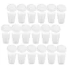 Tazas desechables pajitas 50pcs bebidas fiestes de fiesta de jugo transparente suministros despejados con tapas