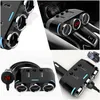 Blalion Car 12V Sigaretten Lichter Socket Socket Splitter Plug USB Charger Adapter LED Display Universal USB CAR Sigaar Attin Lighter Charger