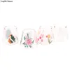 4pcs / coffre de poupée set tasses en verre transparent belles grandes poupées miniatures en verre de ventre