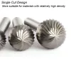 Tungsten Carbide File Rotary File Burr Form Rzeźbianie narzędzia pojedyncze wycięte kulka głowica frezarki CNC Grawerowanie metalowe 6 mm 1/4 Shank