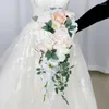 Dekorativa blommor brudtärnor Bouquet Artificial Rose Wedding Simulations Centerpieces