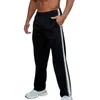 Pantalon masculin à taille élastique Sports Side Stripe Hommes décontractés pantalons de gymnase