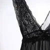 Vêtements de nuit pour femmes lingerie sexy femme dentelle sous-vêtements en mousseline de nuit en mousseline de nuit