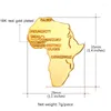 دبابيس الرجال نساء دبوس البلاتين/18K الذهب مطلي أفريقيا خريطة القشرة القمة هدية