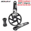 GX 자전거 크랭크 세트 MTB 자전거 크랭크 체인 링 자전거 170mm 175mm 블랙 0도 30T 32T 34T 36T 38T 바닥이있는 알루미늄 합금