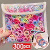 100/300 pezzi per bambini Bande per capelli elastici Girls Sweet Scricchie Elastico per bambini Clip per capelli Accessori per capelli per bambini