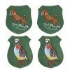 MUY BIEN 2PCS狩猟犬ハンティングタクティカルパッチアニマルバードバッジ刺繍アップリケアイロン台ステッカー縫製用品