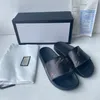 Designer desliza homens Mulheres chinelas sandálias de luxo da marca Sandals Real Leather Flip Flip Flats Slide Casual Shoes 36-45