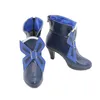 Genshin Impact focalirs Game Shoes Cosplay Boot Furina Blue Party Boots Uniforms Carnival Uniforms Women Suit Punts Custom Made.