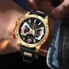 Нарученные часы Lige Fashion Chronograph Мужчины смотрят лучшие силиконовые спортивные наручные часы бизнес -кварцевые часы водонепроницаемые Montre Homme