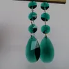 Camal 2pcs Malachite zielona gruszka 38 mm kryształowe pryzmaty Suncatcher kryształy wisiorki szklane szklane żyrandol części krople dekoracje