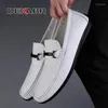 Casual Shoes DEKABR Fashion Leather Men Luxury Comfortable Slip On Formal Loafers Moccasins Italian Soft Male Driving