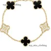 Elegant Mother-of-pearl Bracelets for Women and Men High Quality Gold Plated Classic Fashion Charm Bracelet Four-leaf Clover Designer Jewelry 216 382