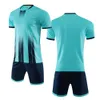 New Striped Soccer Suit Mens Game Training Team Uniform Printed Breathable Soccer Suit Childrens Sports Fitness Suit