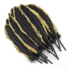 20st/Lot Golden Golden Black Duck Goose Feathers For Crafts Diy Gäss Dekorera Nätverk smycken Hantverk Tillbehör Dekoration