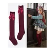 lovely childrens girls royal style bow knee high socks baby toddler bowknot socks kids thighhighs over knee sock sox 311y 3pairs 69121936