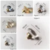 Crystal Knob Transparent Round Cabinet Wardrobe Dresser Drawer Knob Durable Zinc Alloy Base Comfortable Grip Furniture Hardware