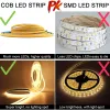 8mm 5mm COB LED Strip Light 12V 24V Red Green Ice Blue Pink Yellow White Color Flexible Tape LED Bar CRI 90 for Home Decor