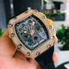 Data de assistência relógios de luxo para homens mecânicos richa m diamante automático masculto silicone swiss brand designer esportivo strate swatch gbb1