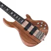 Kabels Professionele 6 String Electric Bass Guitar Neck Through Solid Okoume Wood Matte 43 Inch Bass Guitar Hickory Top Active Guitar